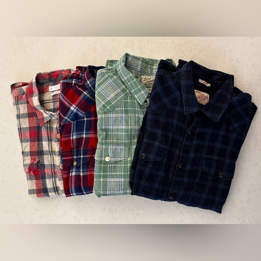 Lucky Brand Short Sleeved Button Down Shirts Mens Size Large 4 included